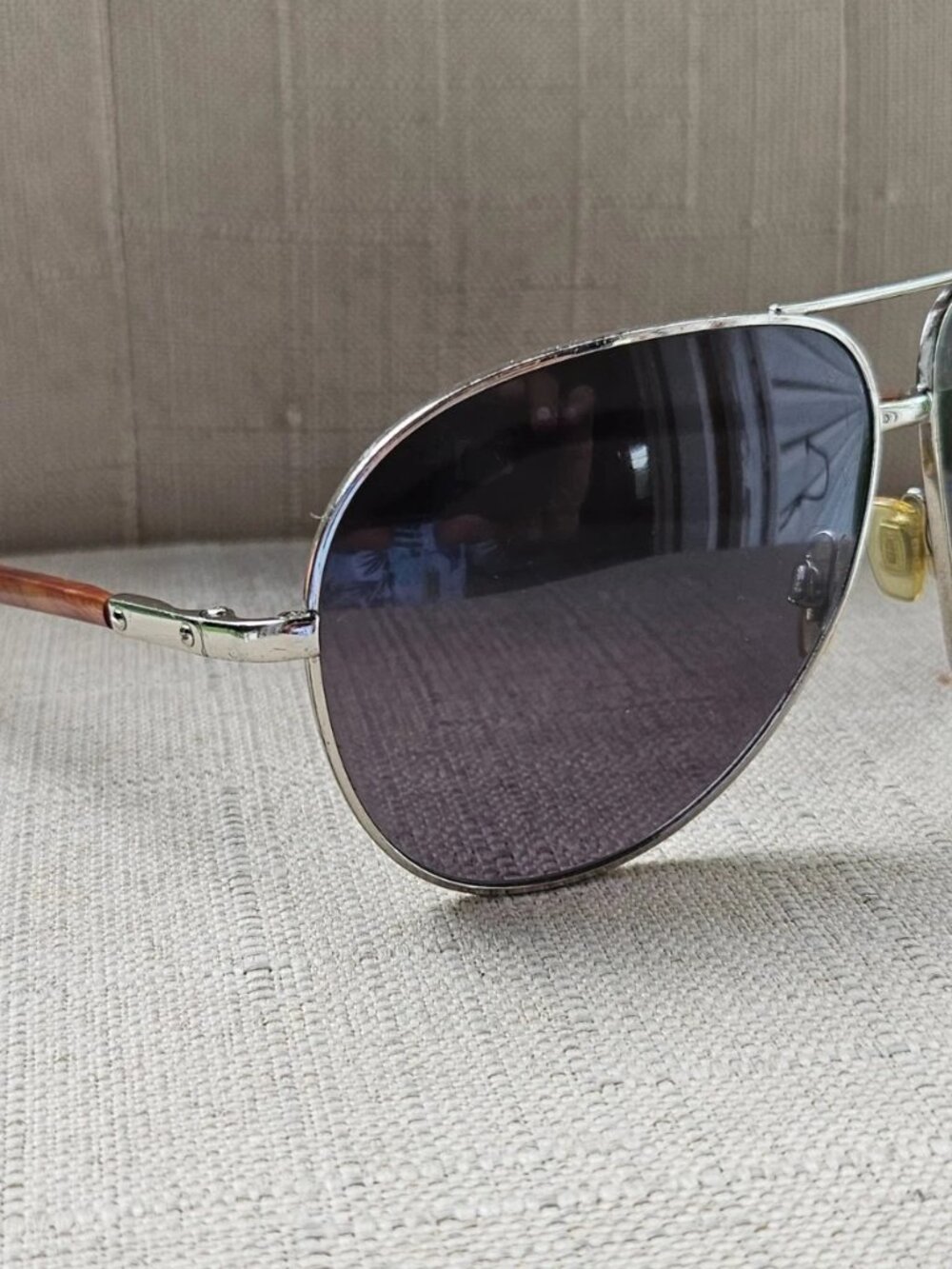Polo Ralph Lauren Sunglasses Polarized Silver Tone Metal Frame Aviator Unisex - Picture 4 of 13